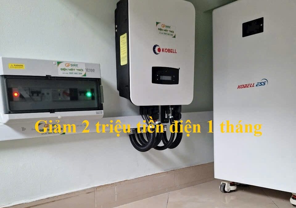 Hệ thống điện mặt trời 4kwp lưu trữ 5kwh