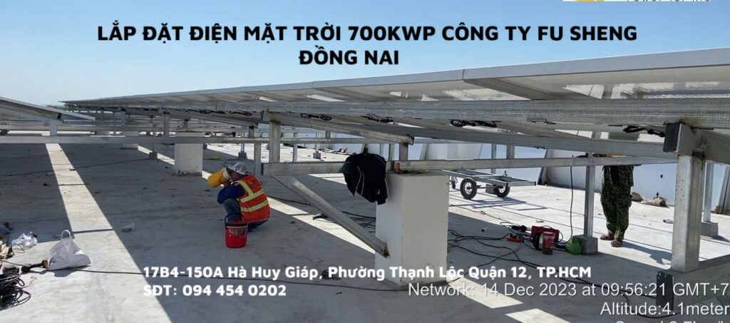 lắp đặt điện mặt trời mái nhà
