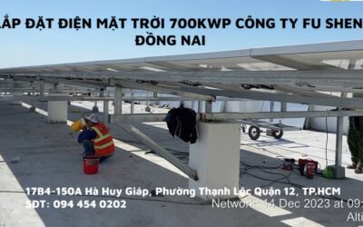 Lắp đặt điện mặt trời mái nhà công ty Fu Sheng Đồng Nai